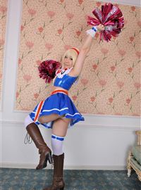 Glamorous blonde Alice's erotic cheerleading performance(27)