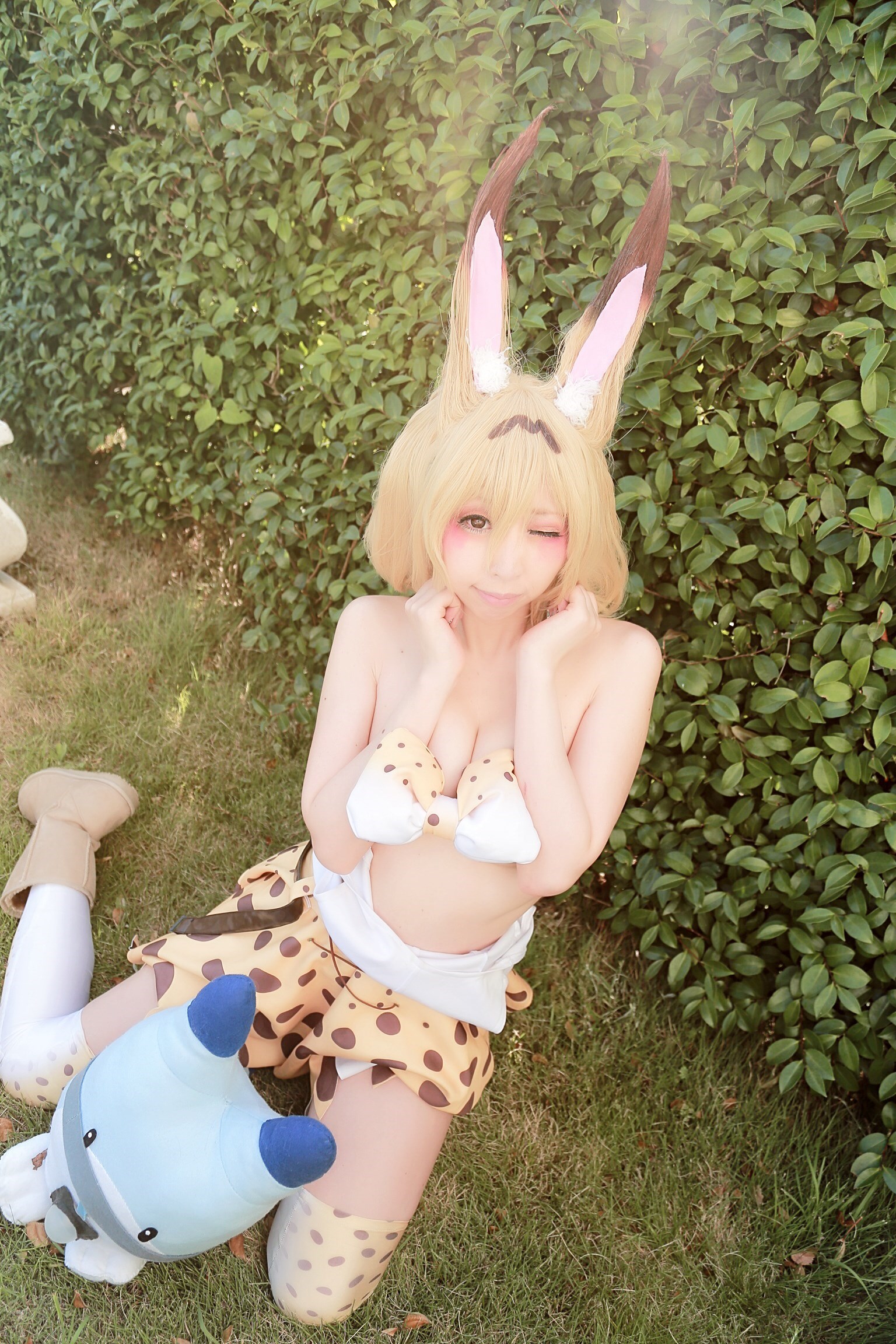 Japanese cosplayer shows a very cold and lovely cat girl(54)