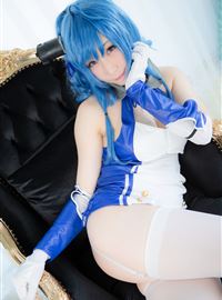 Very sexy cosplayer ATSUKI blue deadly sexy silk buttocks(11)