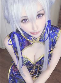 Witch cheongsam with big chest and eye-catching silver hair(27)