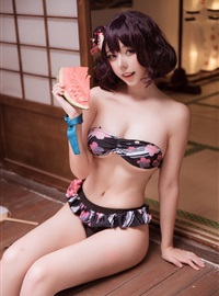 Three piece suit of watermelon fan swimsuit for cooling in summer(5)