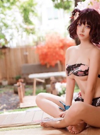 Three piece suit of watermelon fan swimsuit for cooling in summer(11)