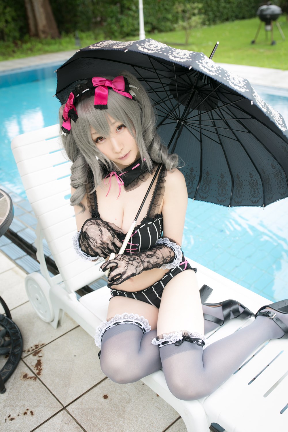 The combination of beautiful swimsuit and umbrella(59)