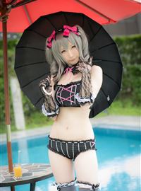 The combination of beautiful swimsuit and umbrella(29)