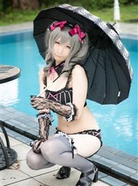 The combination of beautiful swimsuit and umbrella(37)