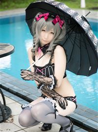 The combination of beautiful swimsuit and umbrella(35)