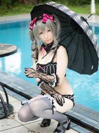 The combination of beautiful swimsuit and umbrella(34)