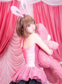Pink Bunny cute seductive singer queen uniform(9)