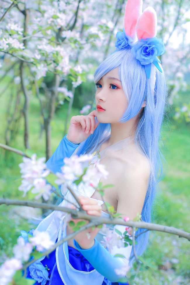 Blue fantasy stage lovely rabbit girl(1)