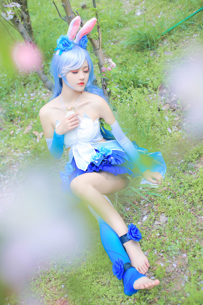 Blue fantasy stage lovely rabbit girl(3)