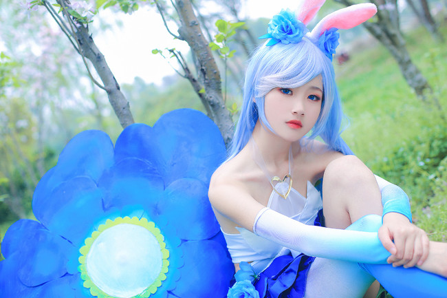 Blue fantasy stage lovely rabbit girl(8)