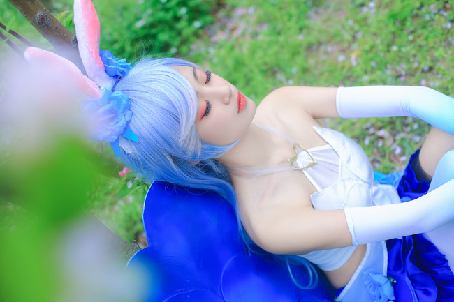 Blue fantasy stage lovely rabbit girl(9)
