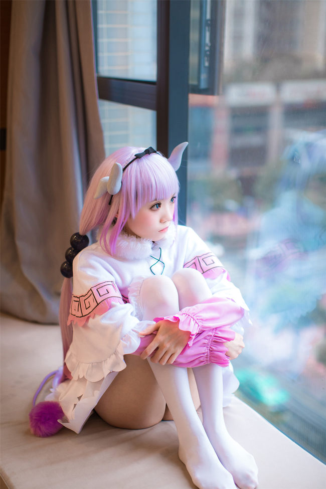 Kanna cosplay, a pure and innocent Dragon Girl, is cruel and lovely(25)