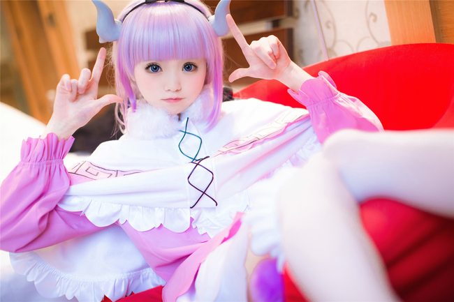 Kanna cosplay, a pure and innocent Dragon Girl, is cruel and lovely(3)