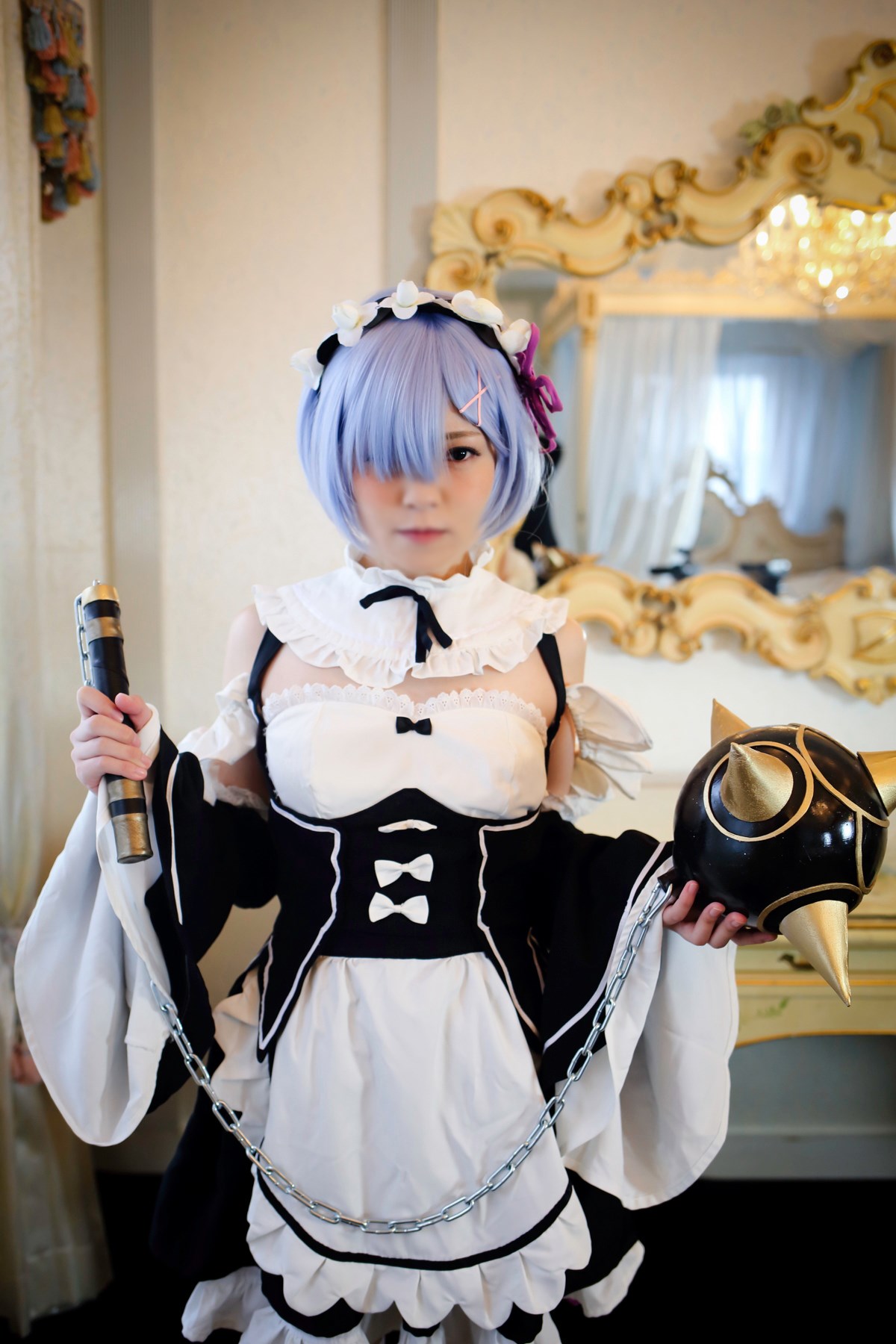 Sexy REM ero Cosplay cat keyhole underwear(3)