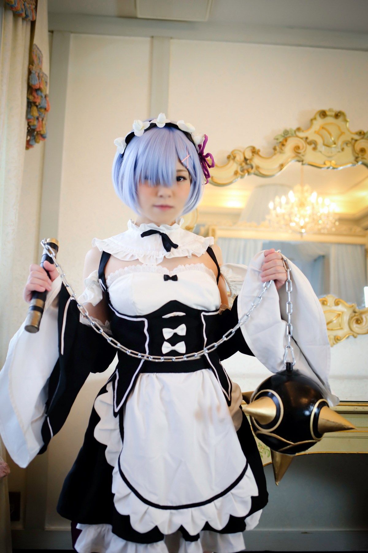 Sexy REM ero Cosplay cat keyhole underwear(4)