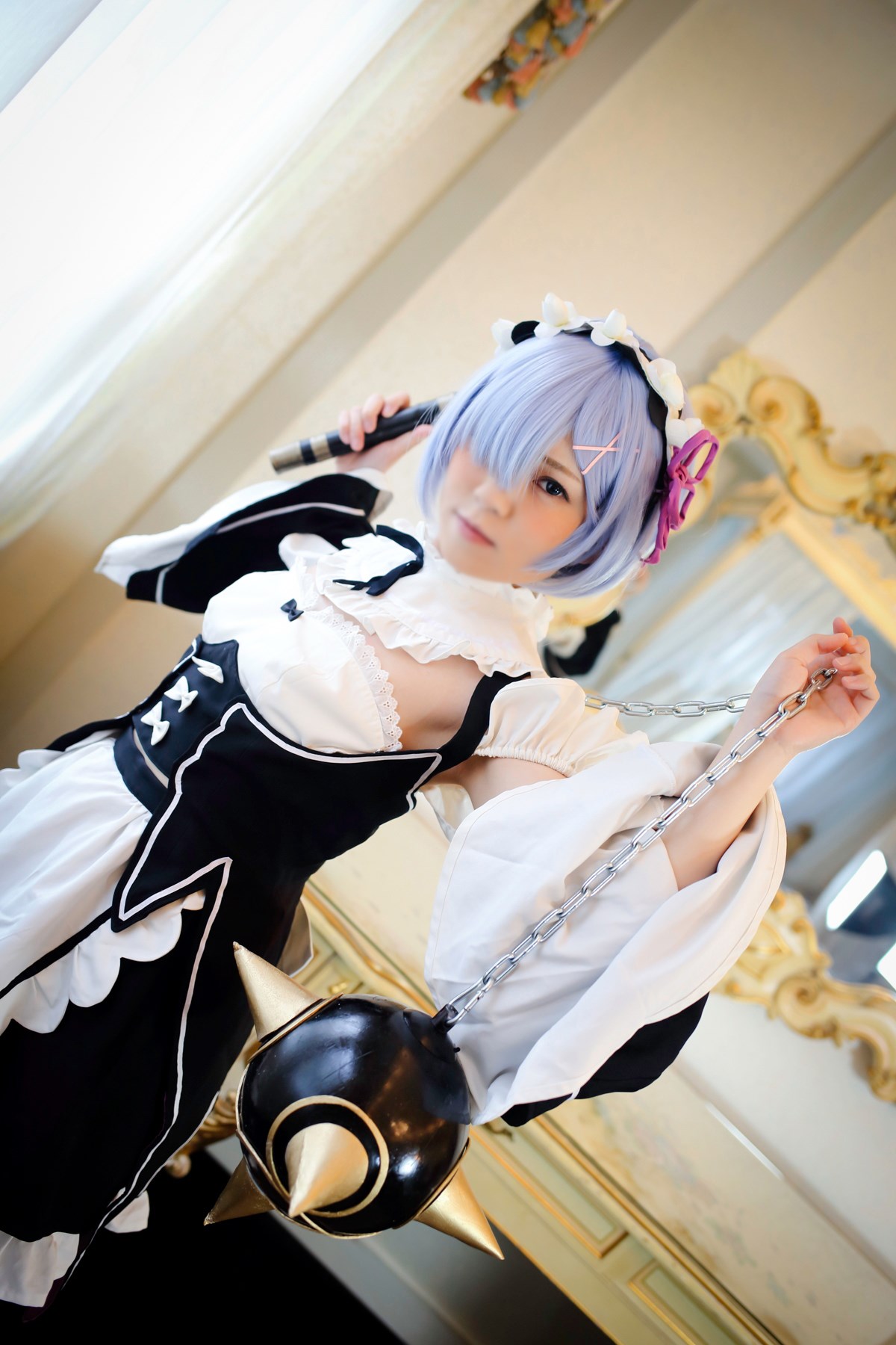 Sexy REM ero Cosplay cat keyhole underwear(7)