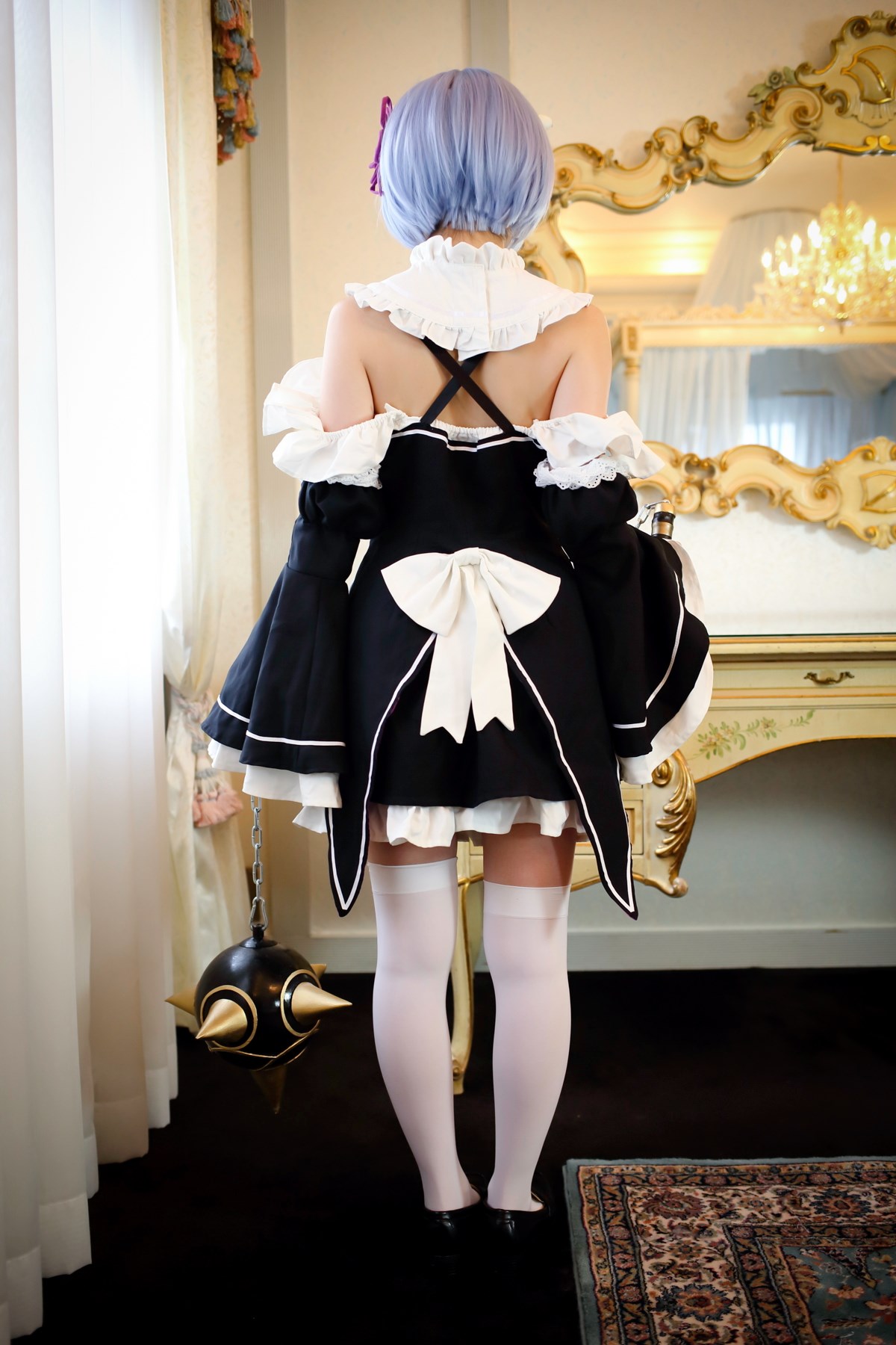 Sexy REM ero Cosplay cat keyhole underwear(10)