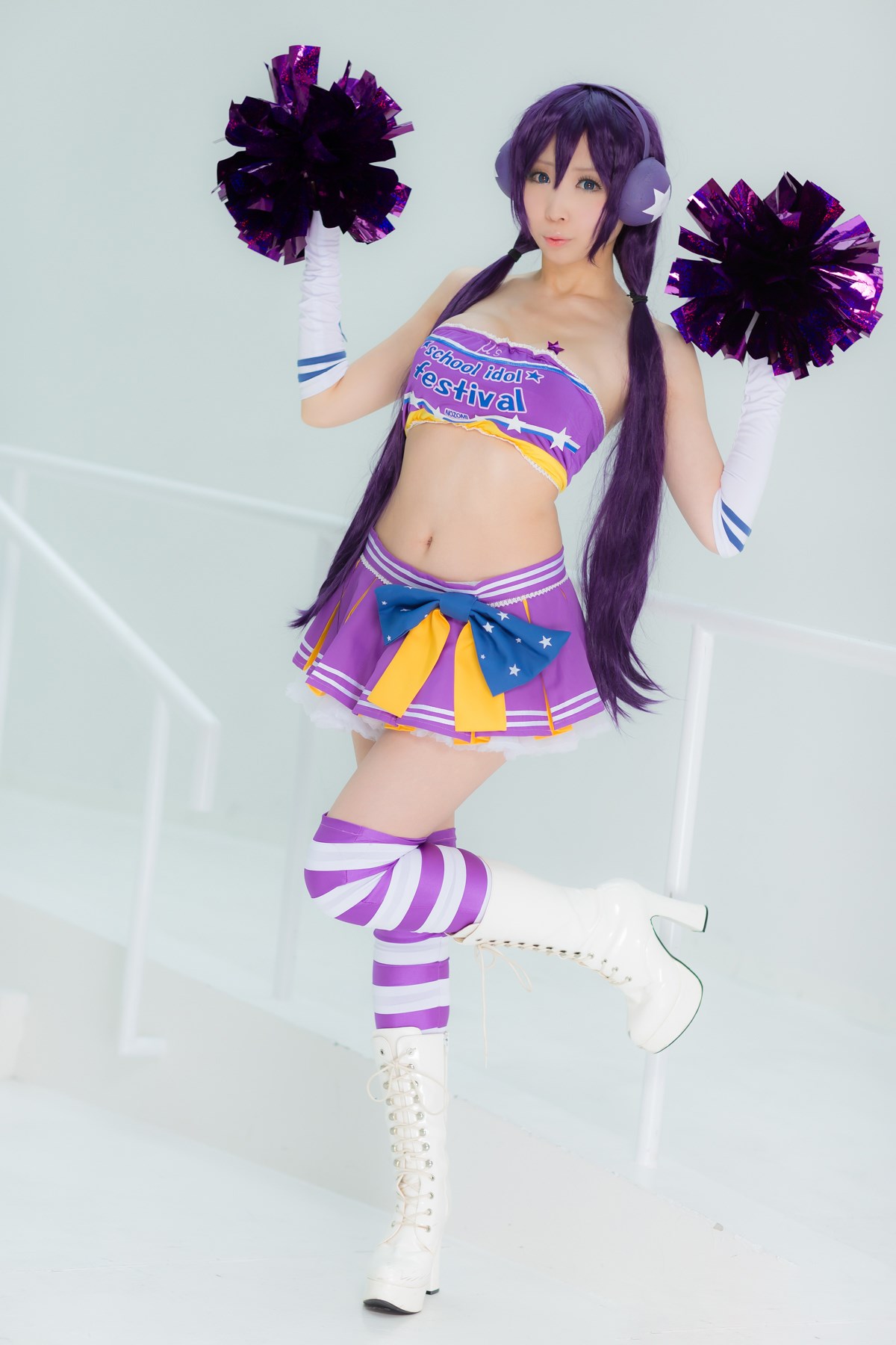 Full chested and beautiful girl cheerleading team cosplay(41)