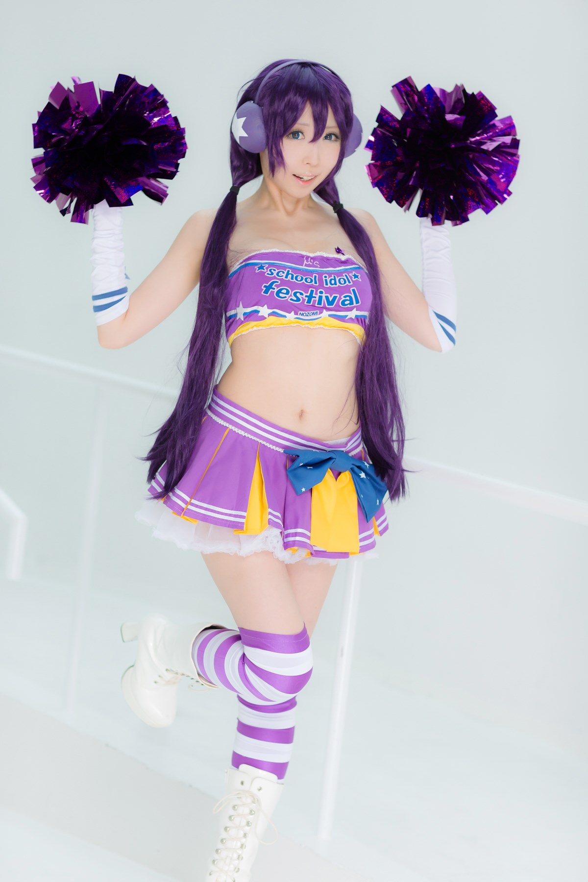 Full chested and beautiful girl cheerleading team cosplay(39)