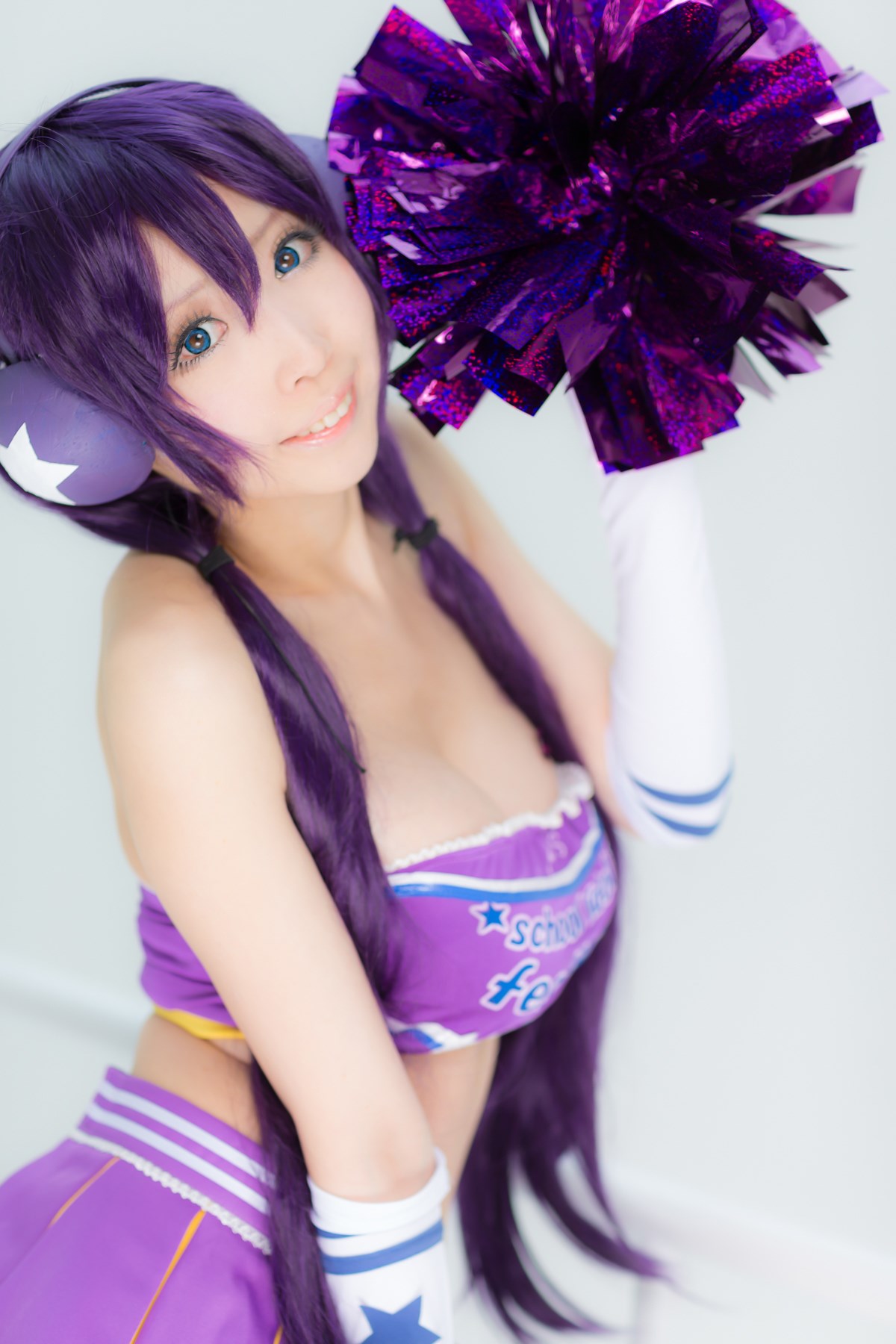 Full chested and beautiful girl cheerleading team cosplay(51)