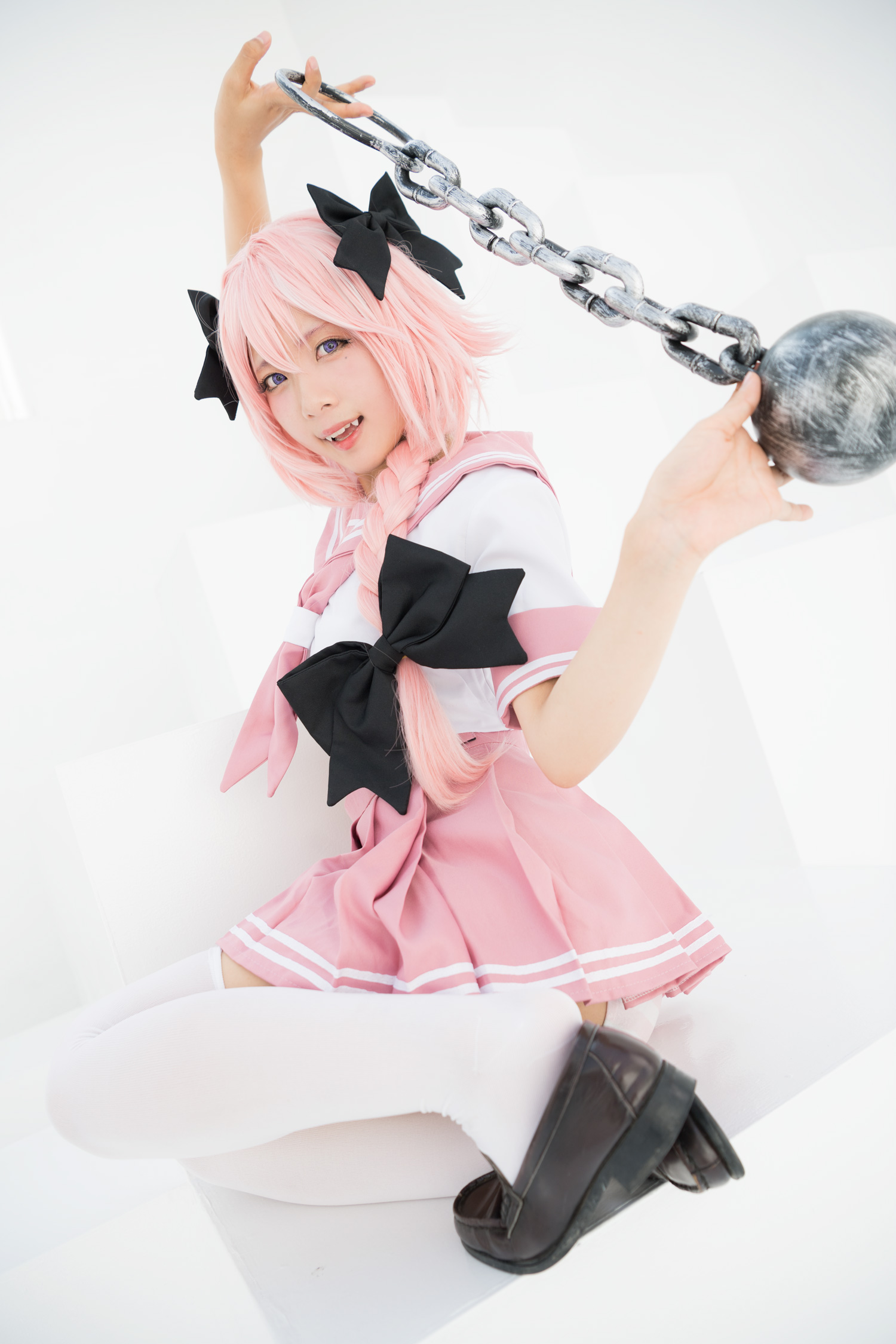 Astolfo Cosplay little Lori with fangs(35)