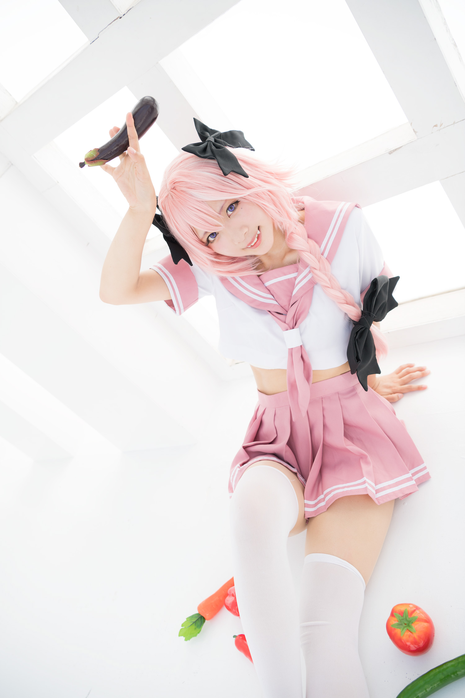 Astolfo Cosplay little Lori with fangs(30)