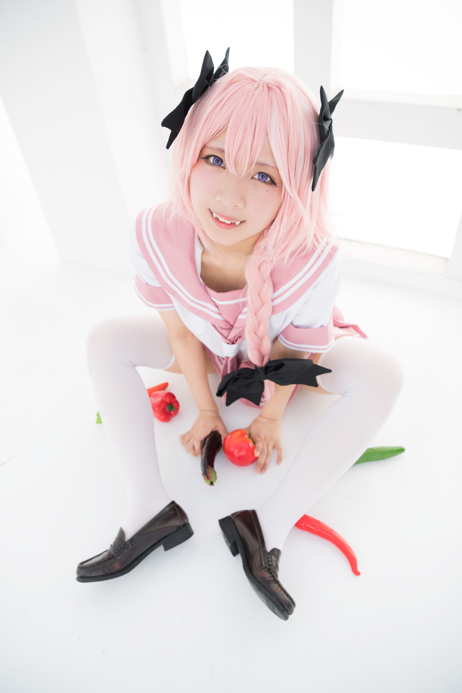 Astolfo Cosplay little Lori with fangs(37)