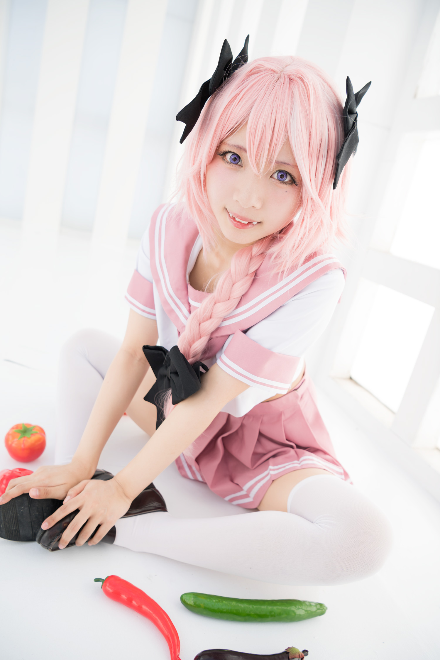 Astolfo Cosplay little Lori with fangs(41)