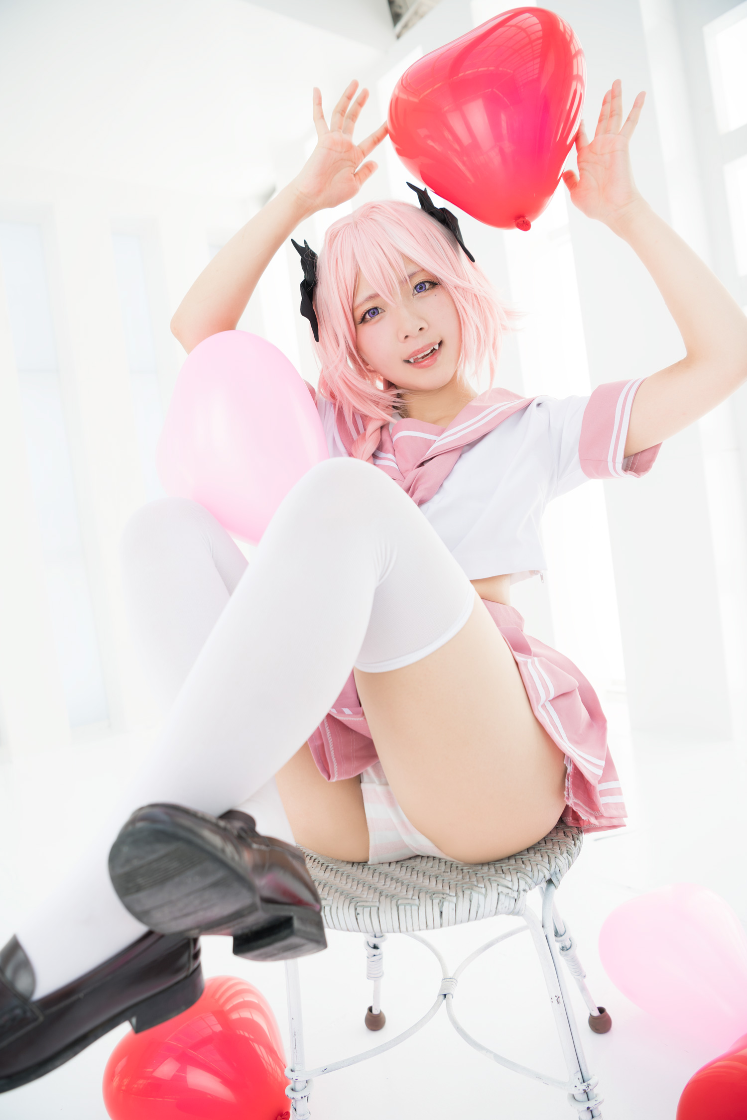 Astolfo Cosplay little Lori with fangs(54)