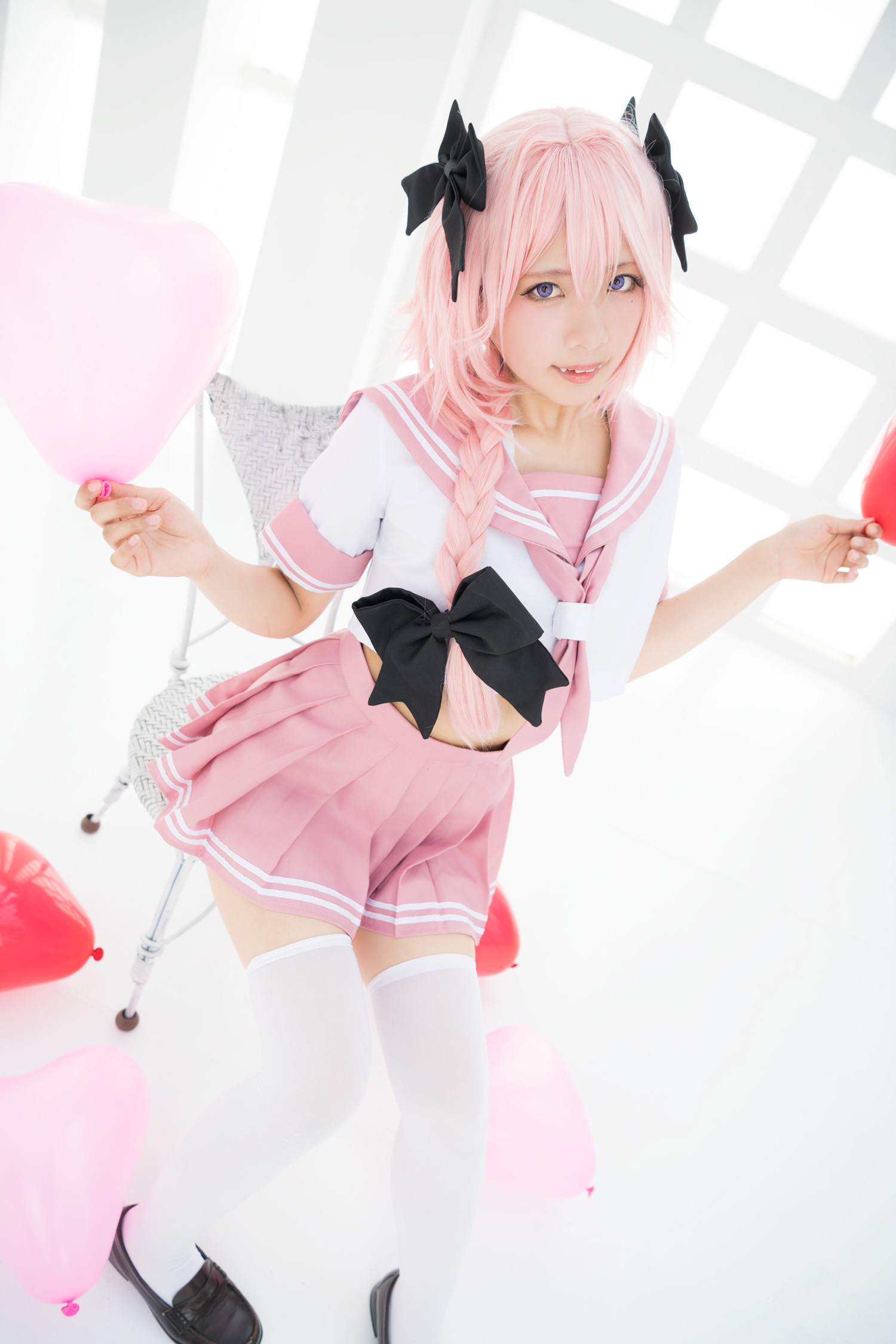 Astolfo Cosplay little Lori with fangs(53)