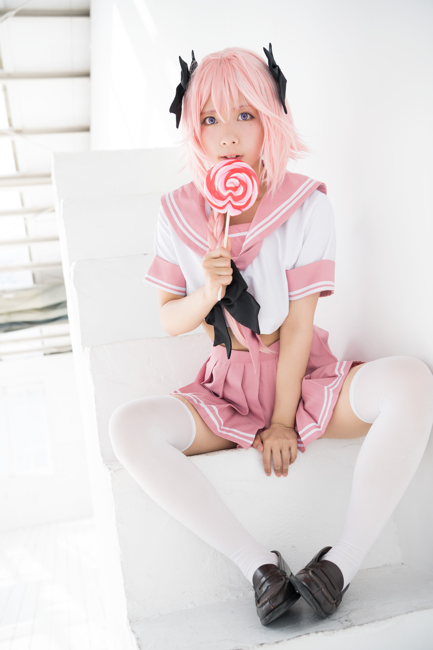 Astolfo Cosplay little Lori with fangs(79)