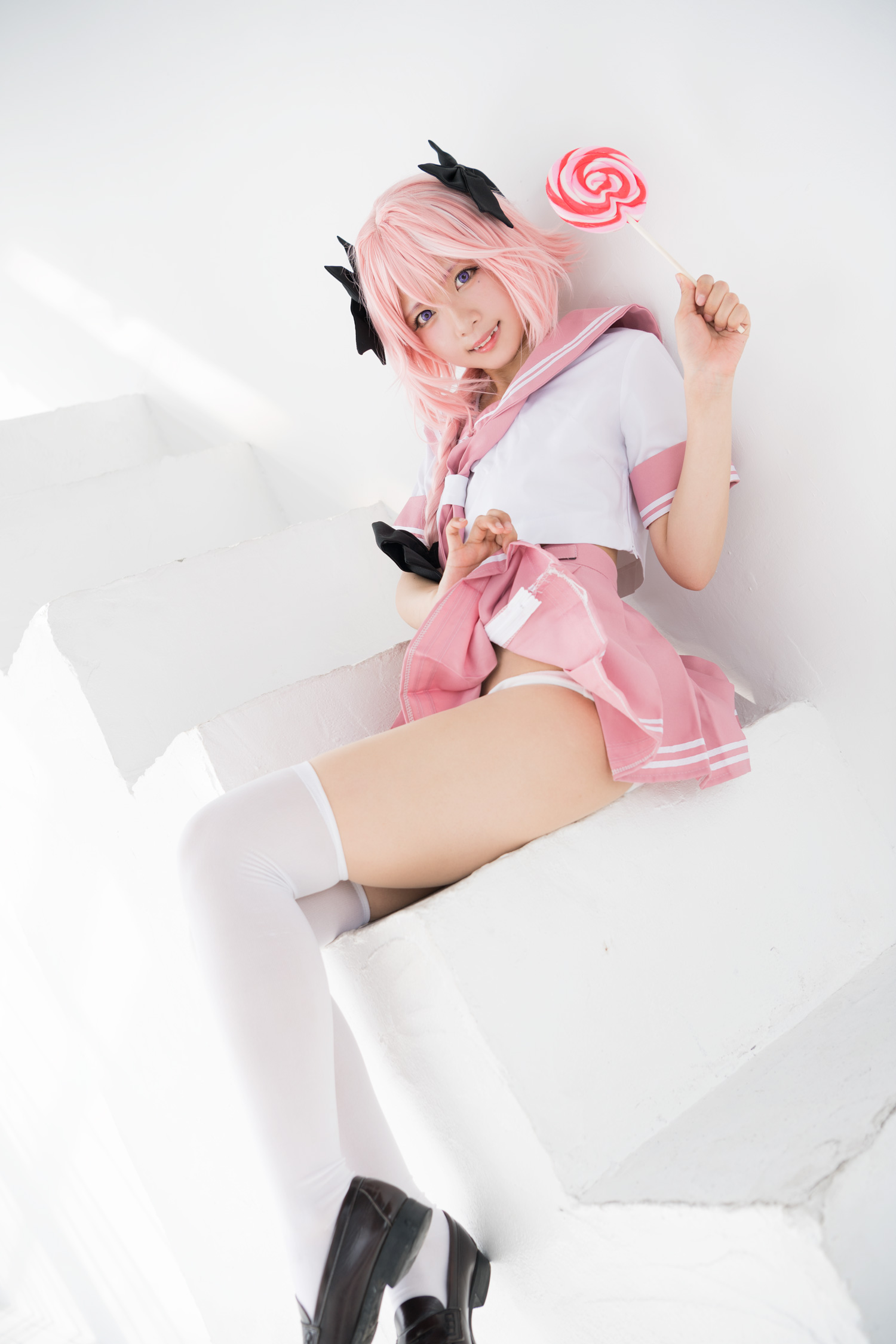 Astolfo Cosplay little Lori with fangs(87)