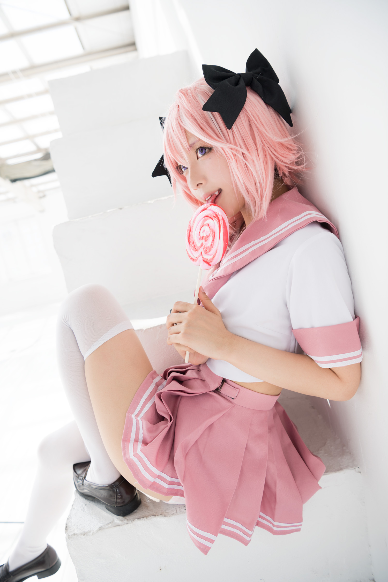 Astolfo Cosplay little Lori with fangs(85)