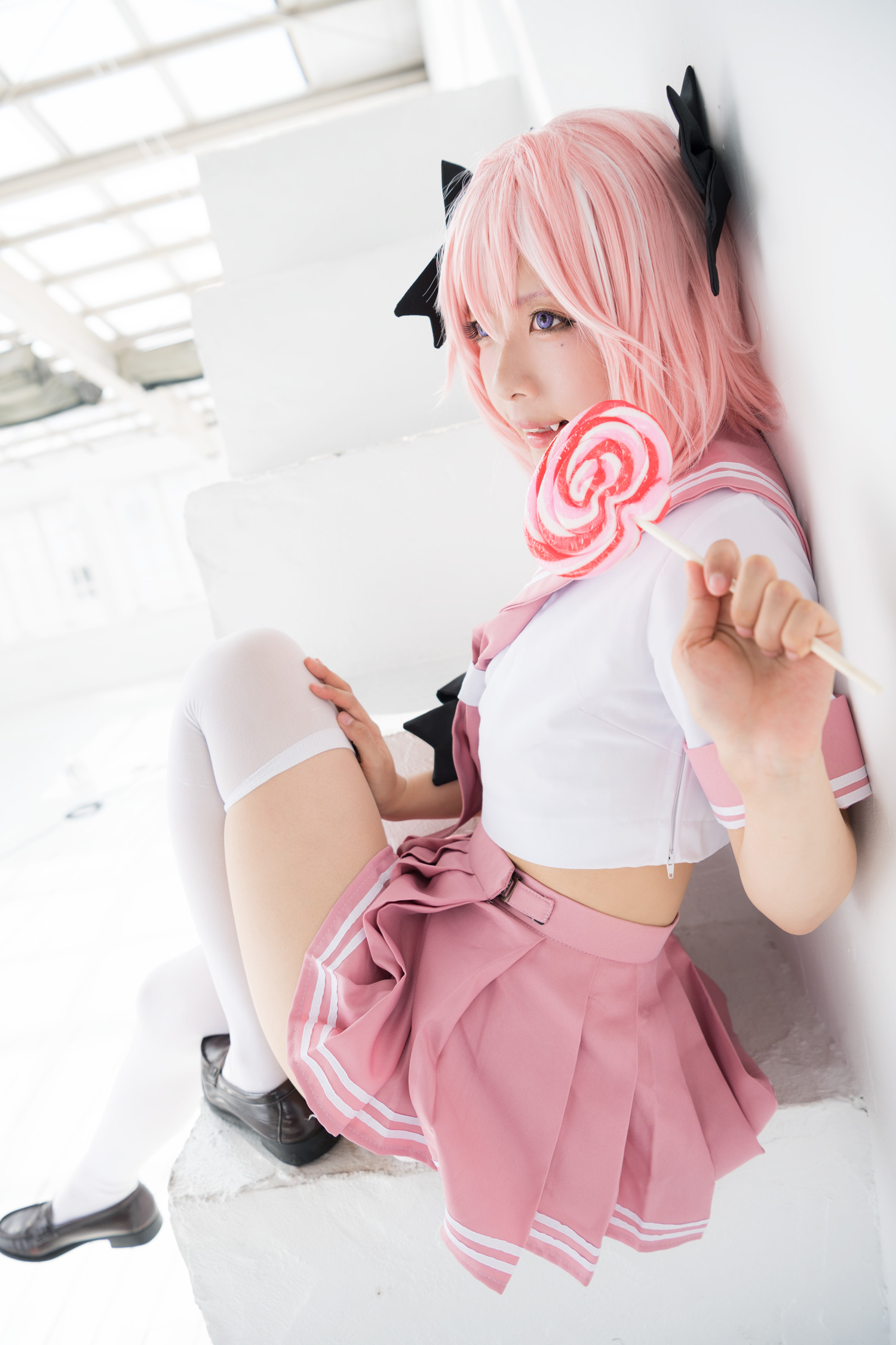 Astolfo Cosplay little Lori with fangs(84)