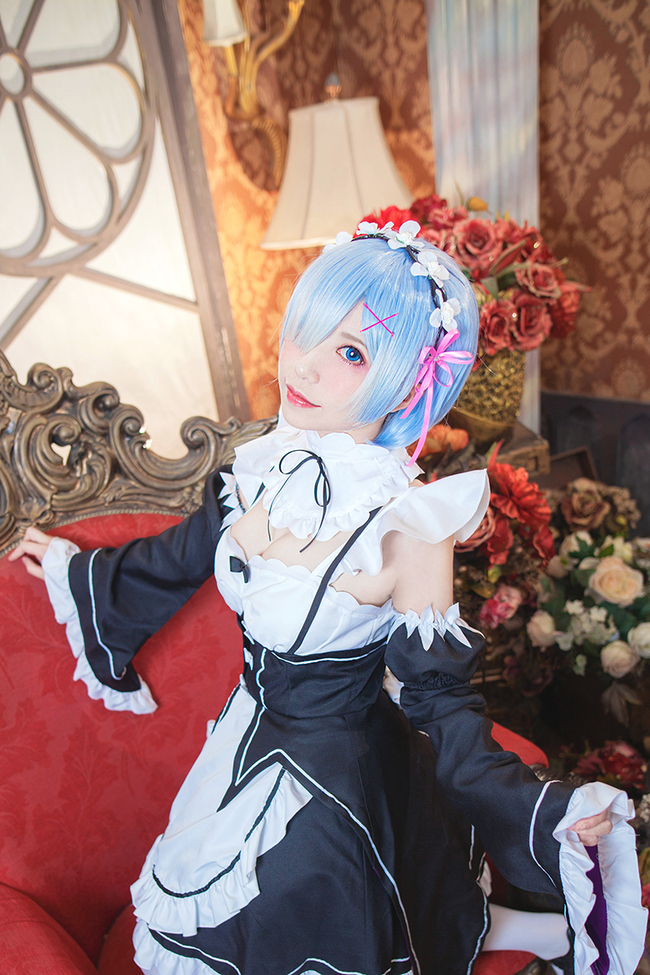 Charming maid ram and REM animation reality show work hard(34)