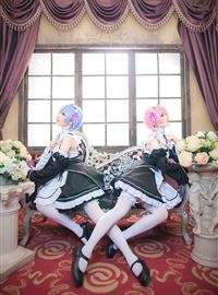 Charming maid ram and REM animation reality show work hard(22)