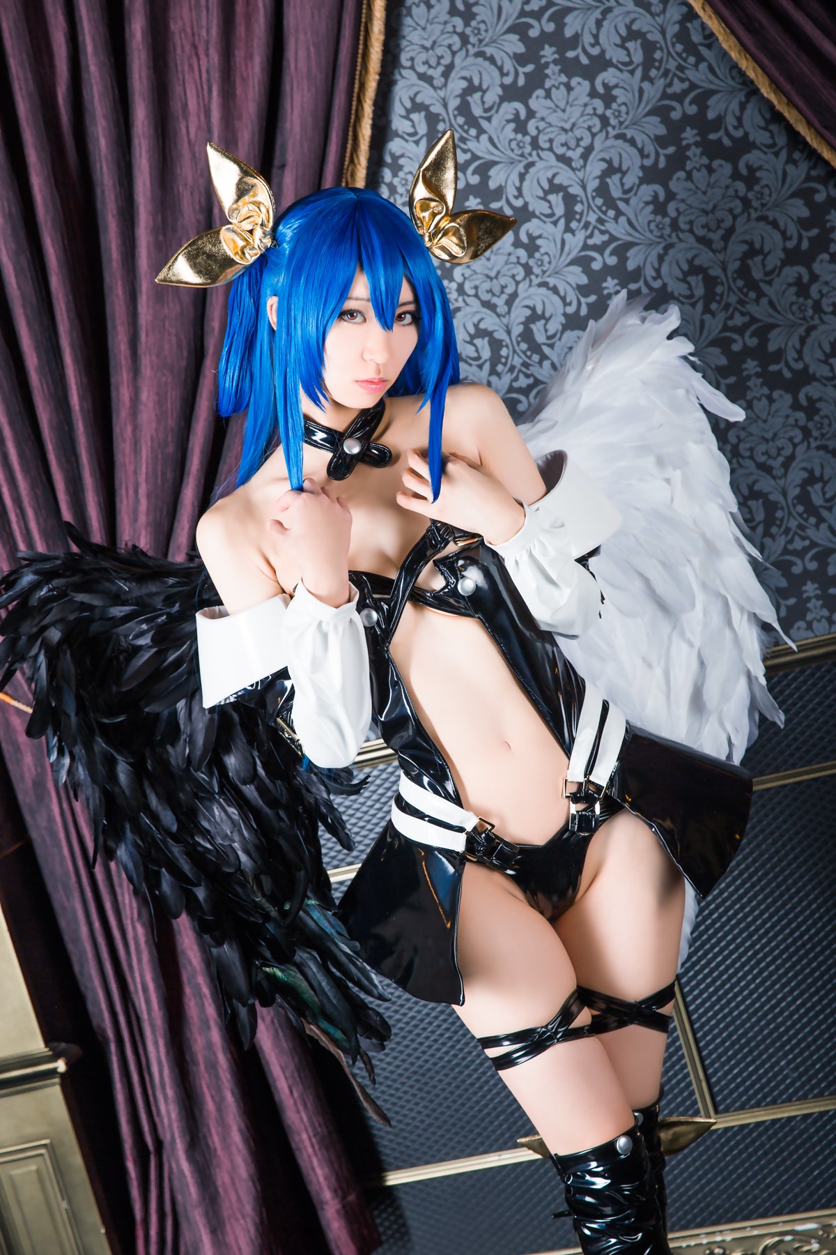 Kokagenokimi, the hot black angel cosplay(30)