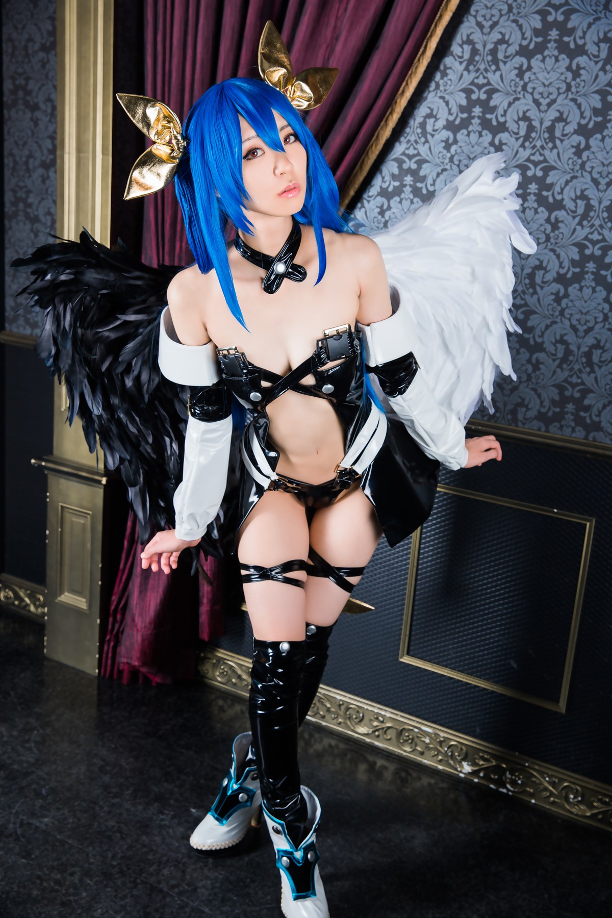 Kokagenokimi, the hot black angel cosplay(36)