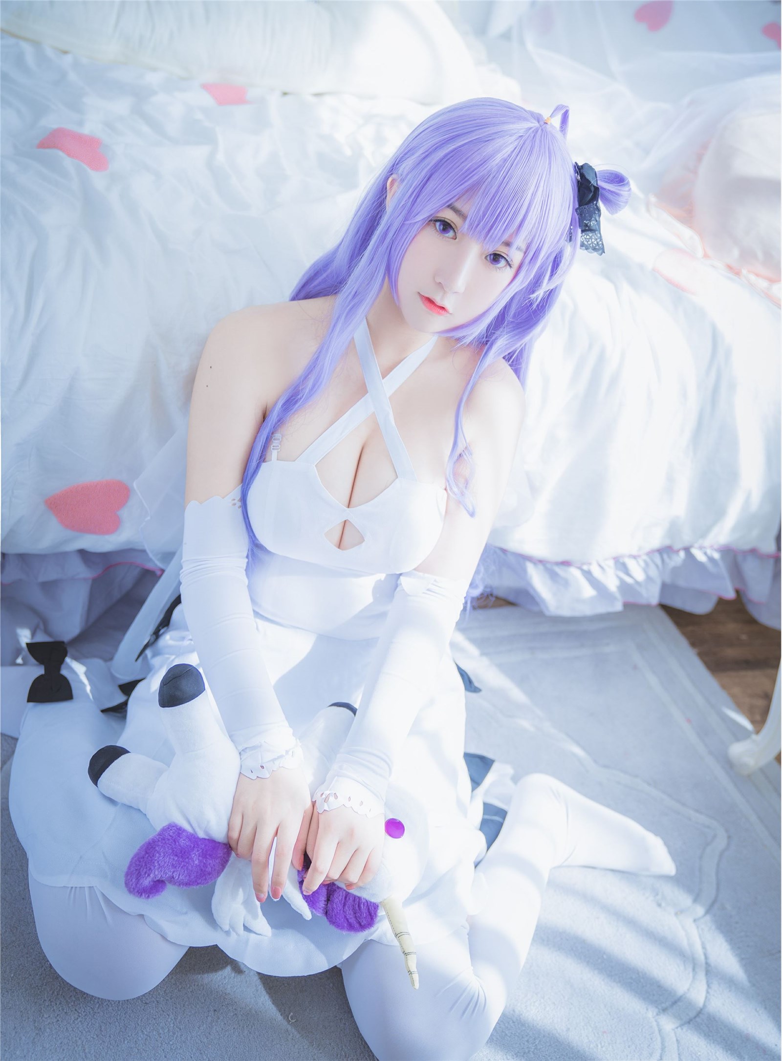 Cosplay cat nine sauce Sakura blue pledge wedding dress cos photo album(59)