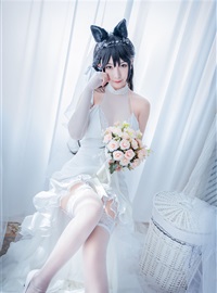 Cosplay cat nine sauce Sakura blue pledge wedding dress cos photo album(18)