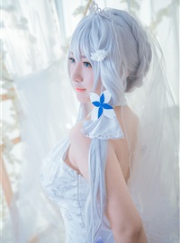 Cosplay cat nine sauce Sakura blue pledge wedding dress cos photo album(2)