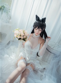 Cosplay cat nine sauce Sakura blue pledge wedding dress cos photo album(27)