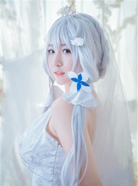 Cosplay cat nine sauce Sakura blue pledge wedding dress cos photo album(3)