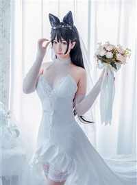 Cosplay cat nine sauce Sakura blue pledge wedding dress cos photo album(31)