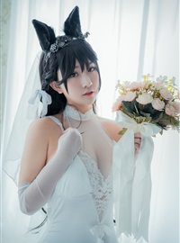 Cosplay cat nine sauce Sakura blue pledge wedding dress cos photo album(32)