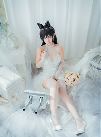 Cosplay cat nine sauce Sakura blue pledge wedding dress cos photo album(38)