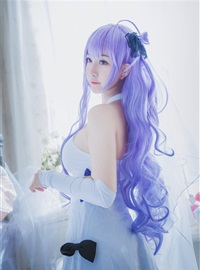 Cosplay cat nine sauce Sakura blue pledge wedding dress cos photo album(63)