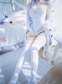Cosplay cat nine sauce Sakura blue pledge wedding dress cos photo album(69)