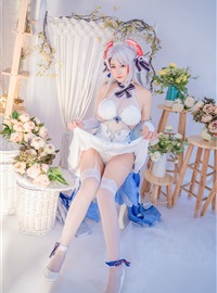 Cosplay cat nine sauce Sakura blue pledge wedding dress cos photo album(82)